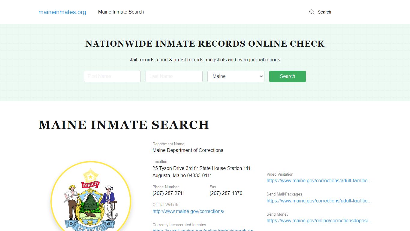 Maine Offender Lookup - ME DOC Inmates